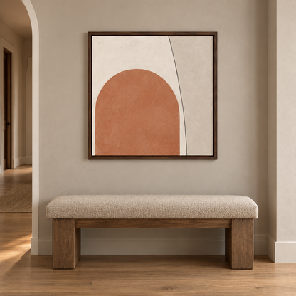 Blomarea Terracotta Arch Framed Wall Art – Warm Neutral Abstract Design