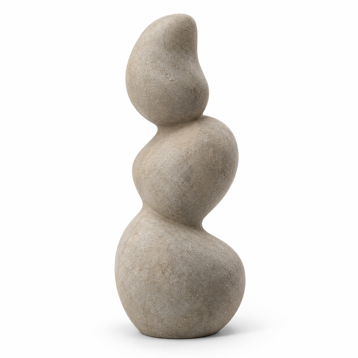 Blomarea Organic Balance Sculpture – Beige Abstract Decorative Object