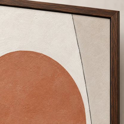 Blomarea Terracotta Arch Framed Wall Art – Warm Neutral Abstract Design
