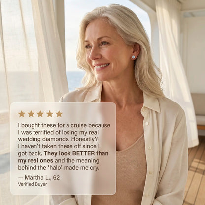 [moissanite studs] VVS1 Moissanite Halo Studs - Zero Droop Comfort & 100% Waterproof Brilliance | Claim 90% OFF Today🔥