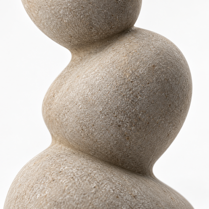 Blomarea Organic Balance Sculpture – Beige Abstract Decorative Object