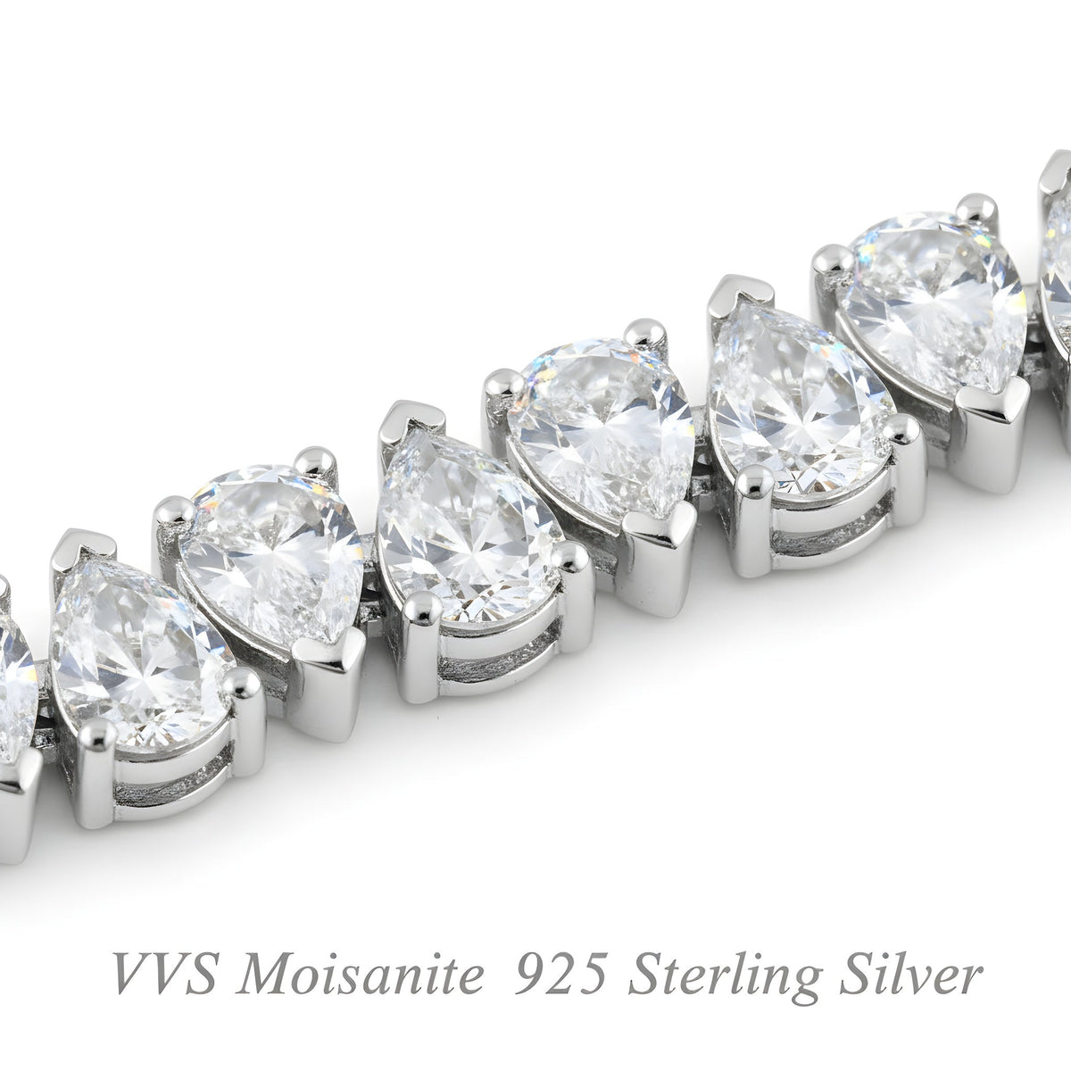 DIAMOR® Moissanite Pear Cut Bracelet