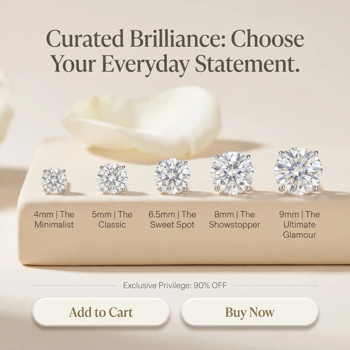 [moissanite studs] VVS1 Moissanite Halo Studs - Zero Droop Comfort & 100% Waterproof Brilliance | Claim 90% OFF Today🔥