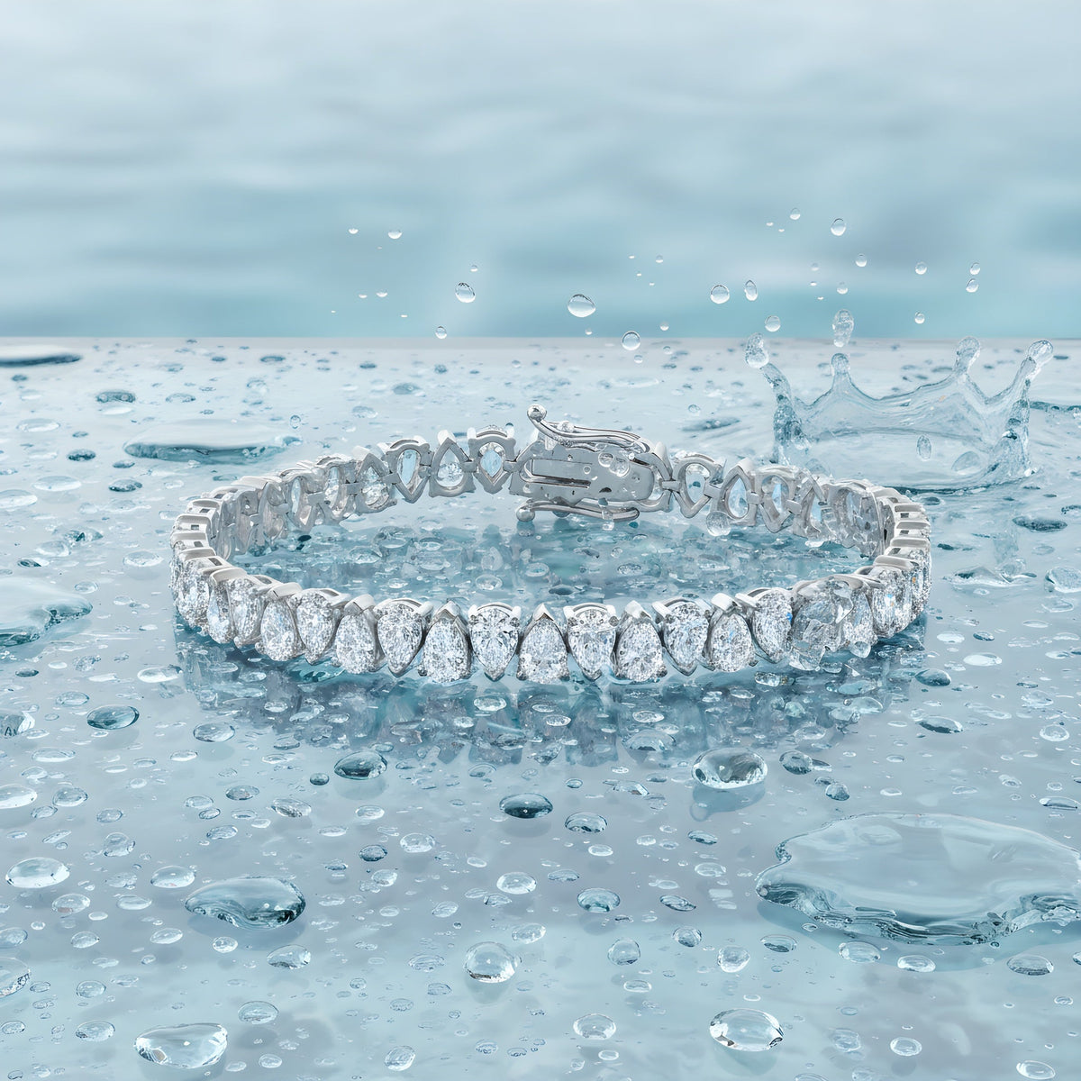 DIAMOR® Moissanite Pear Cut Bracelet