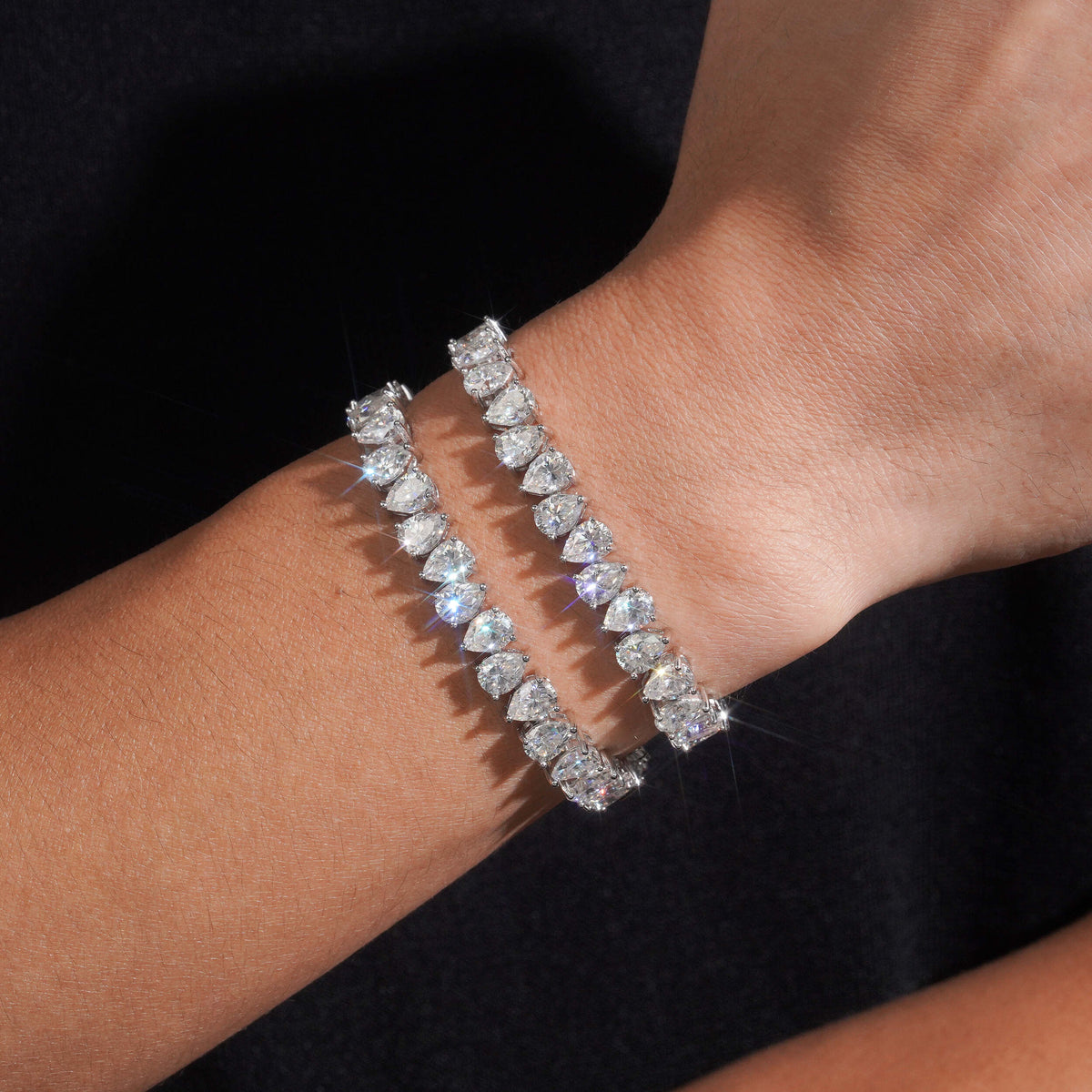 DIAMOR® Moissanite Pear Cut Bracelet
