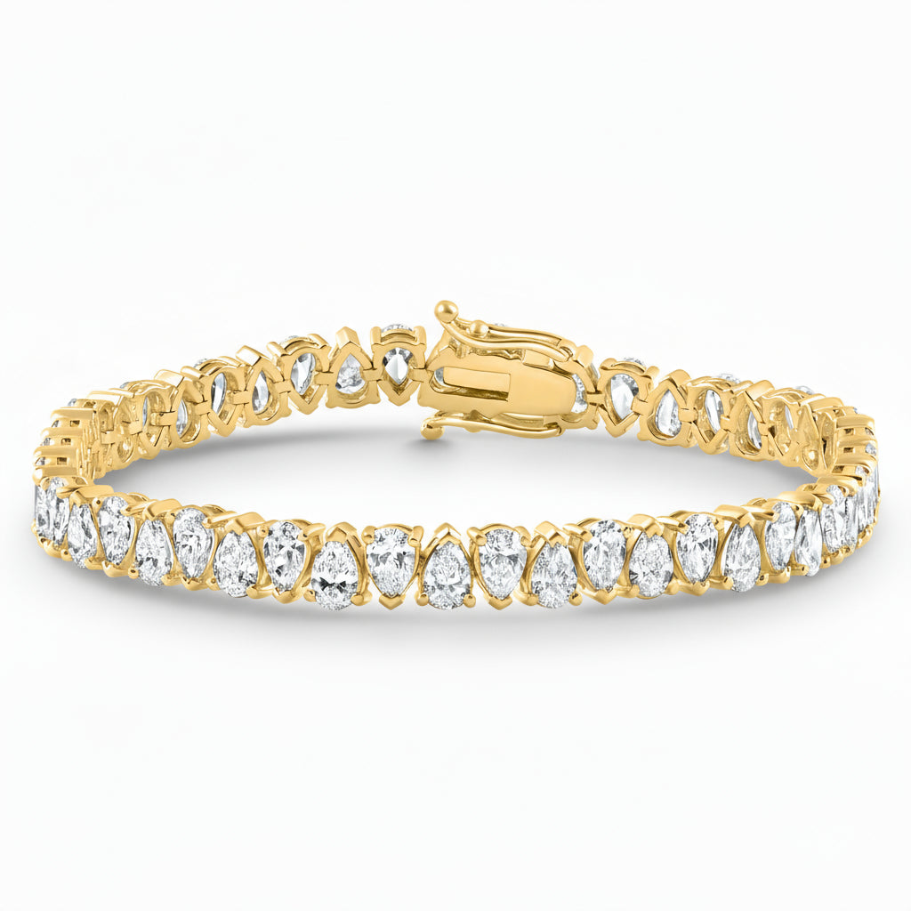 DIAMOR® Moissanite Pear Cut Bracelet