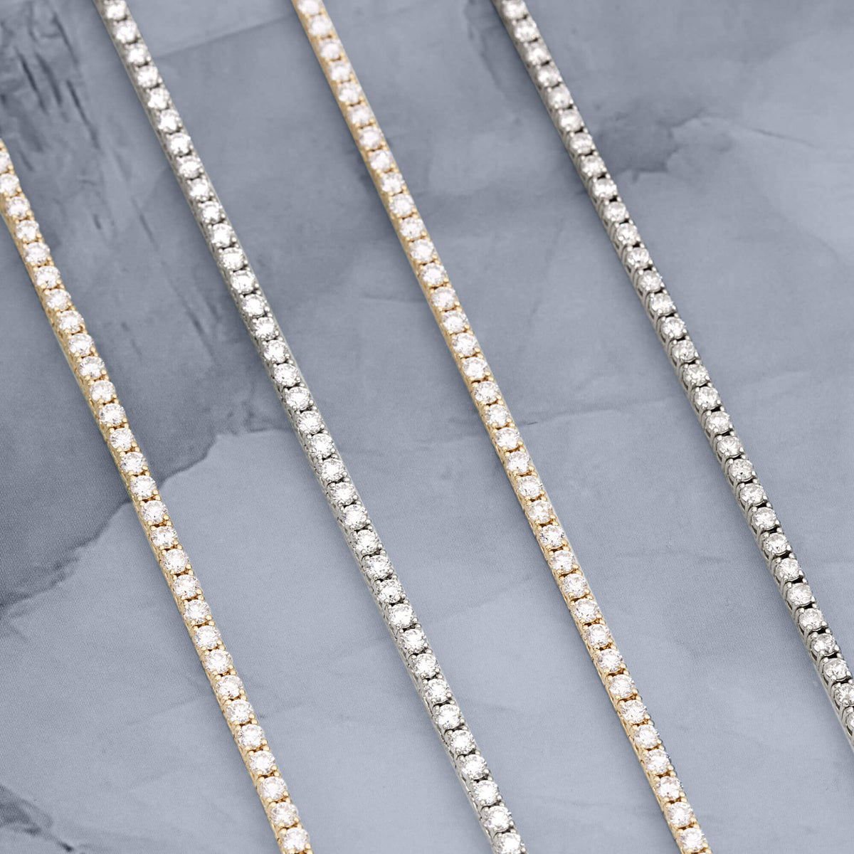 Unflippable Tennis Necklace in Yellow Gold