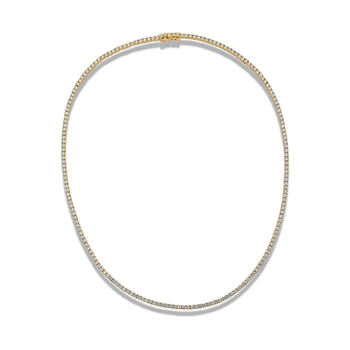 Unflippable Tennis Necklace in Yellow Gold