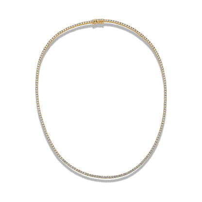Unflippable Tennis Necklace in Yellow Gold
