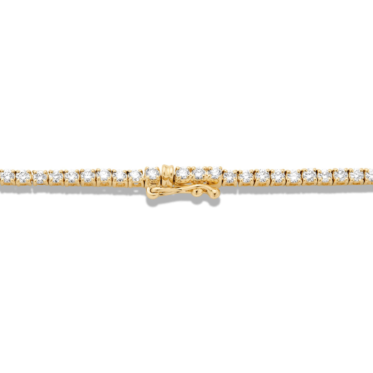 Unflippable Tennis Necklace in Yellow Gold