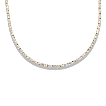 Unflippable Tennis Necklace in Yellow Gold