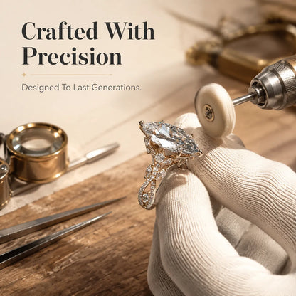 [90%] Marquise Lab-Grown Diamond Ring | Slimming Elegance Twisted Vine Ring in 18K Gold--Last Day Sale-90% OFF🔥