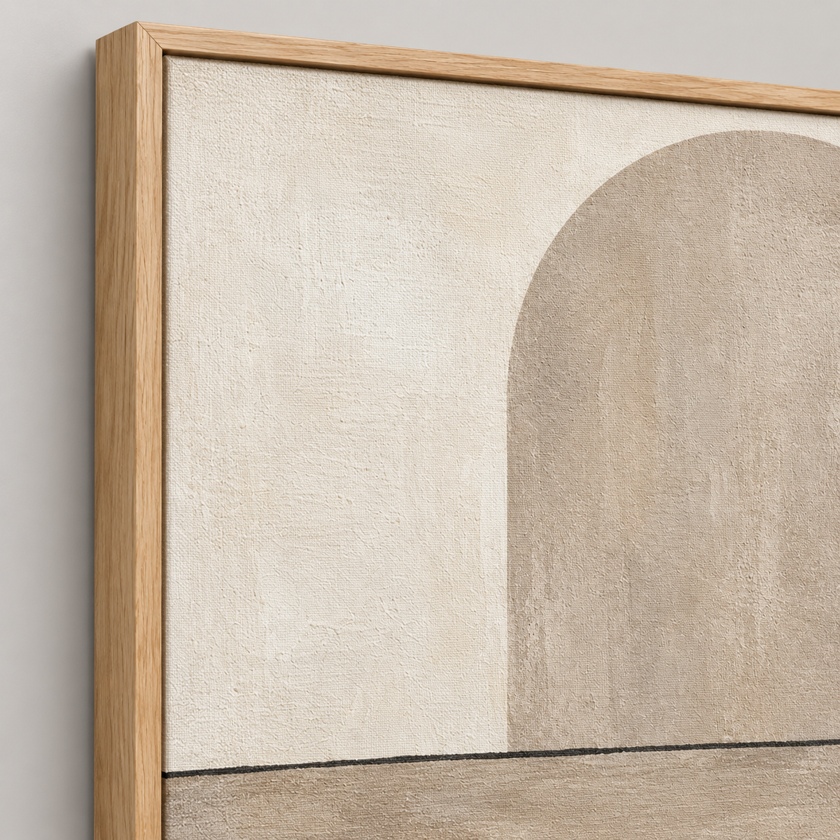 Blomarea Minimalist Neutral Arch Framed Wall Art – Beige & Cream Abstract Décor