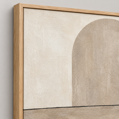 Blomarea Minimalist Neutral Arch Framed Wall Art – Beige & Cream Abstract Décor