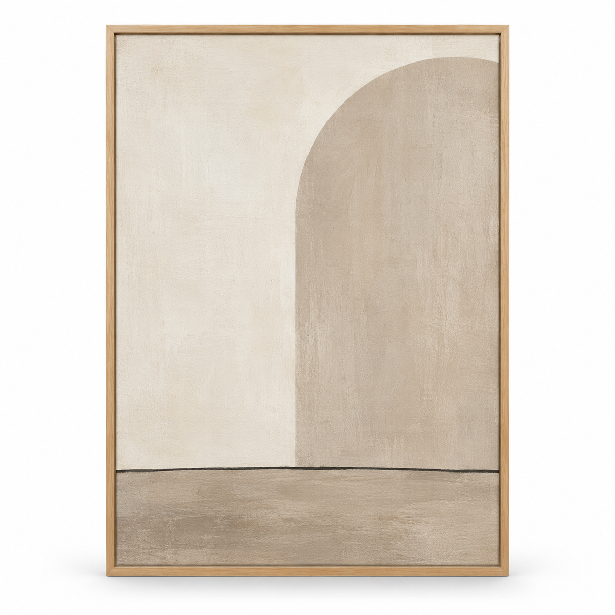Blomarea Minimalist Neutral Arch Framed Wall Art – Beige & Cream Abstract Décor